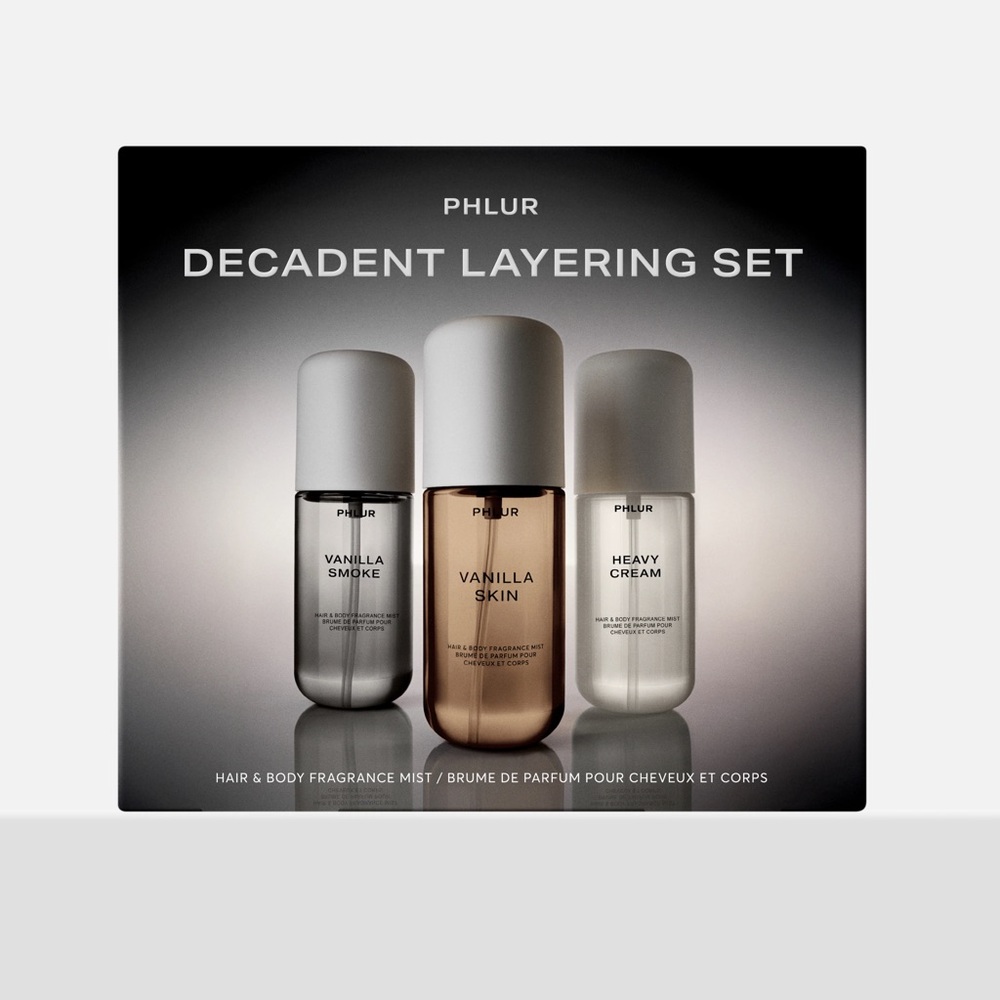 PHLUR Decadent Layering Set Vanilla Smoke Skin Heavy Cream Travel Mists - Picture 6 of 6